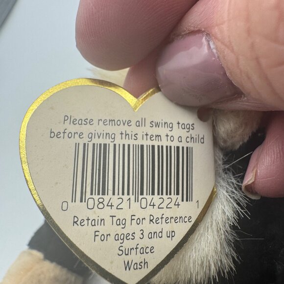 Retired Ty Beanie Baby Mooch The Monkey  Tags 1998 Errors RARE - Picture 8 of 8